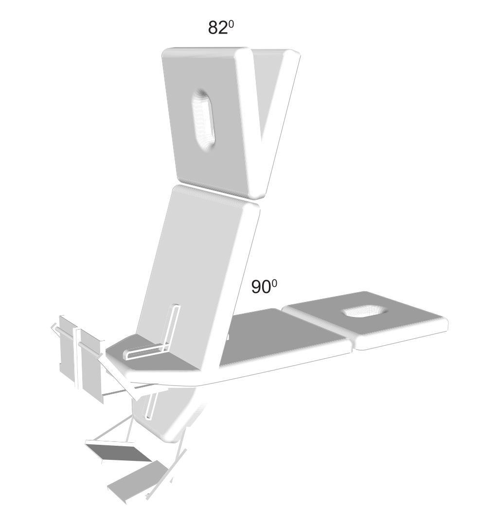 Canapea / Verticalizator Manumed Tilt, 2 secţiuni, model 725, acţionare electrică, şine pentru fixare picioare