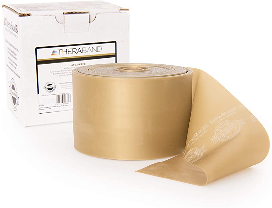 Bandă elastică fără latex Thera-Band®, 22 m -  Auriu/ Maxim