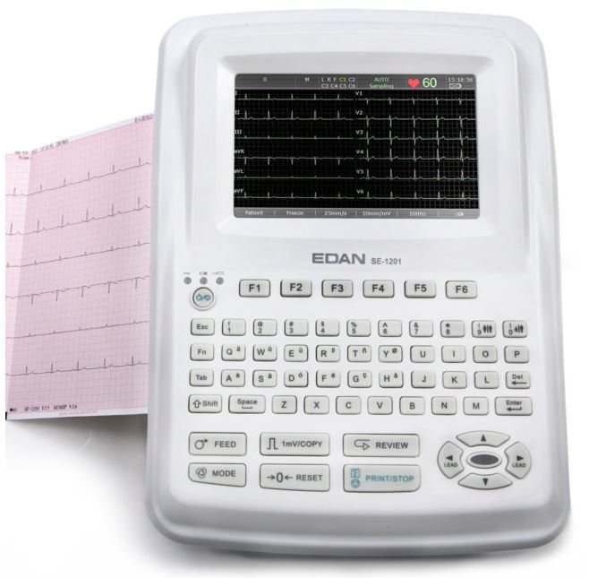 Electrocardiograf portabil cu 12 canale - SE 1201 cu TouchScreen şi WiFi