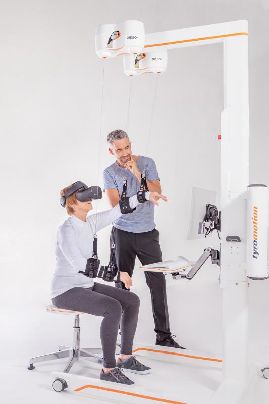 Diego DR2 VR- Recuperarea braţelor şi umerilor asistată de robot cu puterea Realității Virtuale
