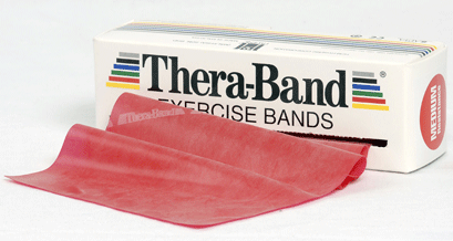 Bandă elastică Thera-Band®,  5,5 m - Roşu / Mediu
