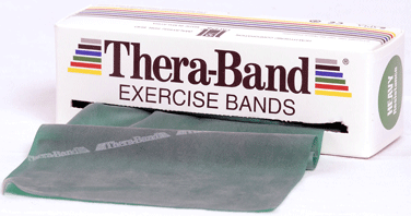 Bandă elastică Thera-Band®,  5,5 m - Verde / Greu