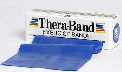 Bandă elastică Thera-Band®,  5,5 m  - Albastru / Extra greu