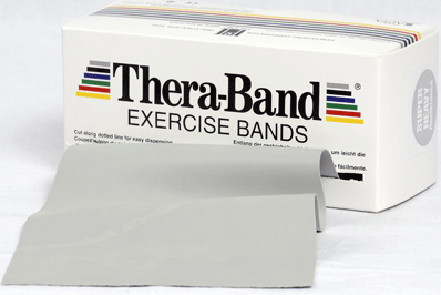 Bandă elastică Thera-Band®, 5,5 m - Argintiu / Greu Super